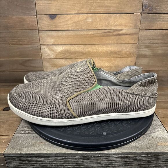 Olukai Nohea Mesh Men's Size 13 Mesh Slip-On Shoes Mustang Lime Peel 10188 - Picture 3 of 10